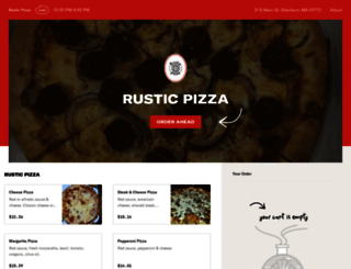 rusticpizzamenu.com screenshot