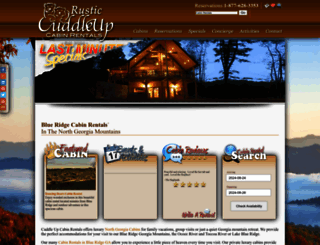 rusticrentalcabins.com screenshot