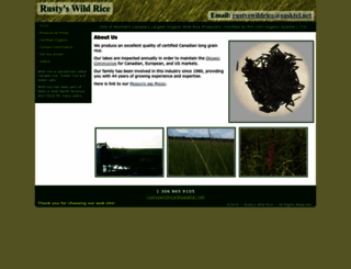 rustyswildrice.ca screenshot