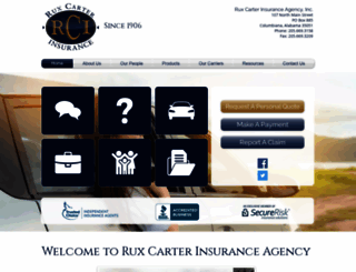 ruxcarterinsurance.com screenshot