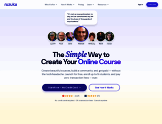 ruzuku.com screenshot