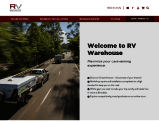 rvwarehouse.com.au screenshot