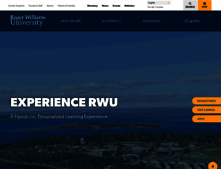 rwu.edu screenshot