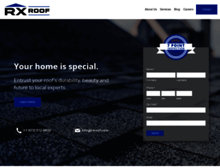 rxroof.squarespace.com screenshot