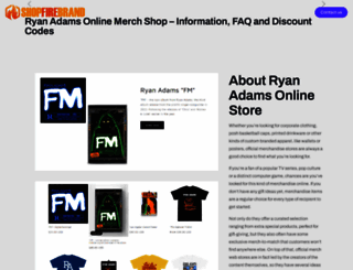 ryanadams.shopfirebrand.com screenshot