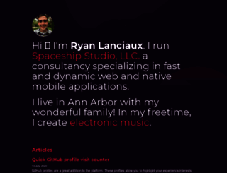 ryanlanciaux.com screenshot
