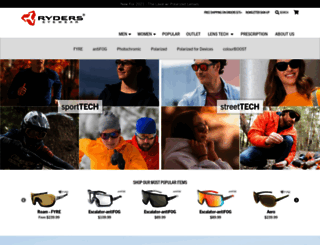 ryderseyewear.com screenshot