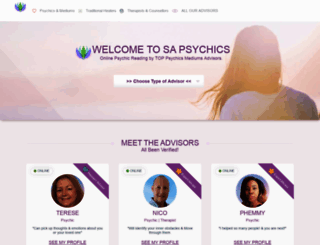 sa-psychics.com screenshot