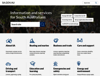 sa.gov.au screenshot