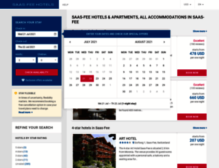 saas-fee-hotels.com screenshot