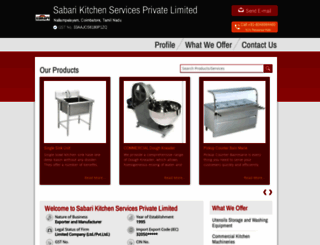 sabarikitchenequipmentsworld.com screenshot