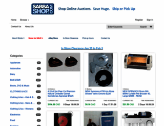 sabbashop.com screenshot