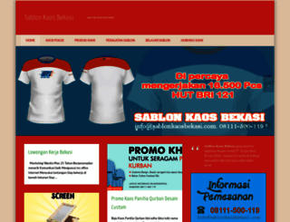 sablonkaosbekasi.com screenshot