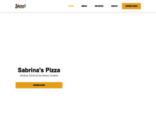 sabrinaspizza.net screenshot