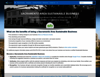 sacramentoareasustainablebusiness.org screenshot