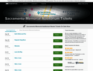 sacramentomemorial.ticketoffices.com screenshot