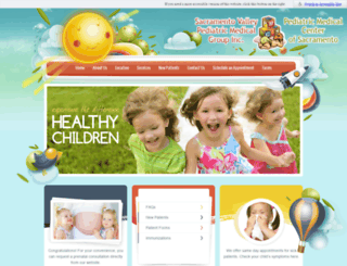 sacramentovalleypediatric.com screenshot
