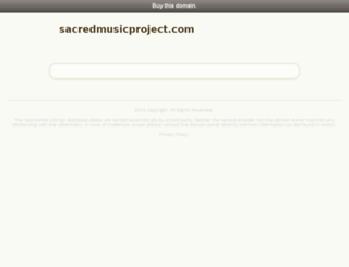 sacredmusicproject.com screenshot