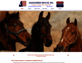 saddlebredrescue.com screenshot
