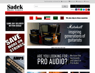 sadekmusicshop.com screenshot