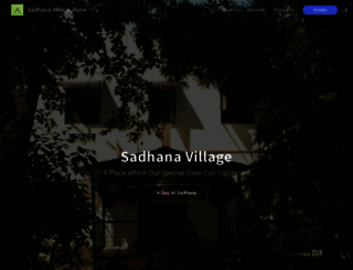 sadhana-village.org screenshot