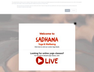 sadhana-wellbeing.com screenshot