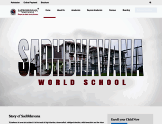 sadhbhavanaschool.org screenshot