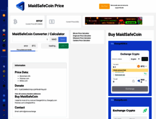 safecoin.price.exchange screenshot