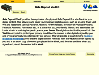 safedepositvault.com screenshot
