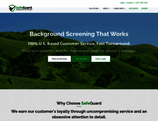safeguardbackgroundscreening.com screenshot
