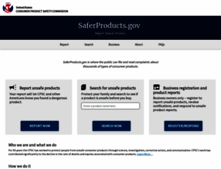 saferproducts.gov screenshot