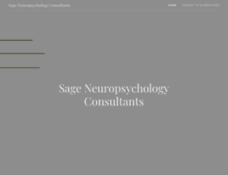 sageneuropsychology.com screenshot
