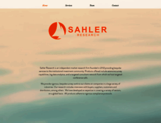 sahlerresearch.com screenshot