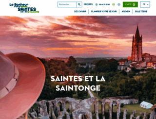 saintes-tourisme.fr screenshot