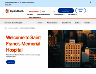 saintfrancismemorial.org screenshot