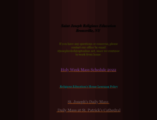 saintjosephreligiouseducation.org screenshot