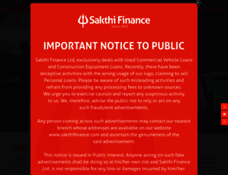 sakthifinance.com screenshot