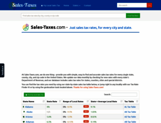 sales-taxes.com screenshot