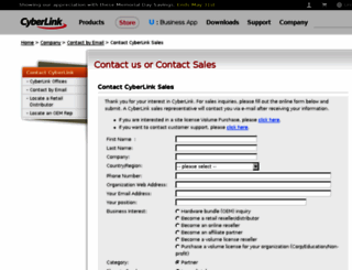 sales.gocyberlink.com screenshot
