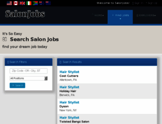 salonjobs.com screenshot
