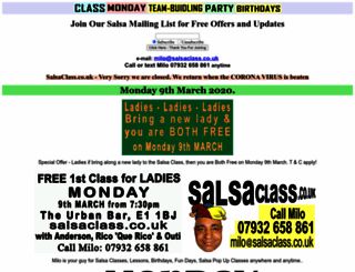 salsaclass.co.uk screenshot