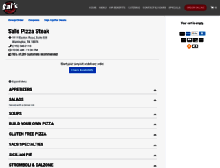 salspizzasteak.com screenshot