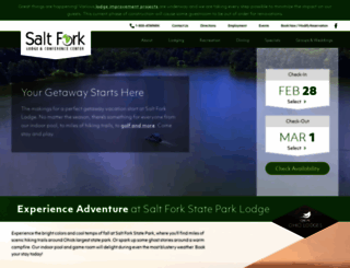 saltforkstateparklodge.com screenshot