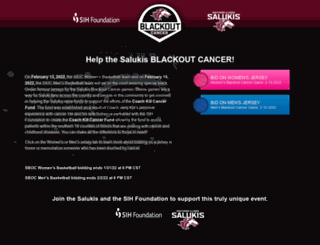 salukisblackoutcancer.com screenshot