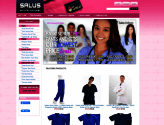 salusuniforms.com screenshot