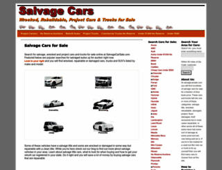 salvagecarsale.com screenshot