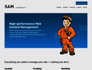 sam-cms.com screenshot