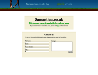 samanthas.co.uk screenshot