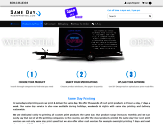 samedayrushprinting.com screenshot