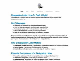 sample-resignation-letters.com screenshot